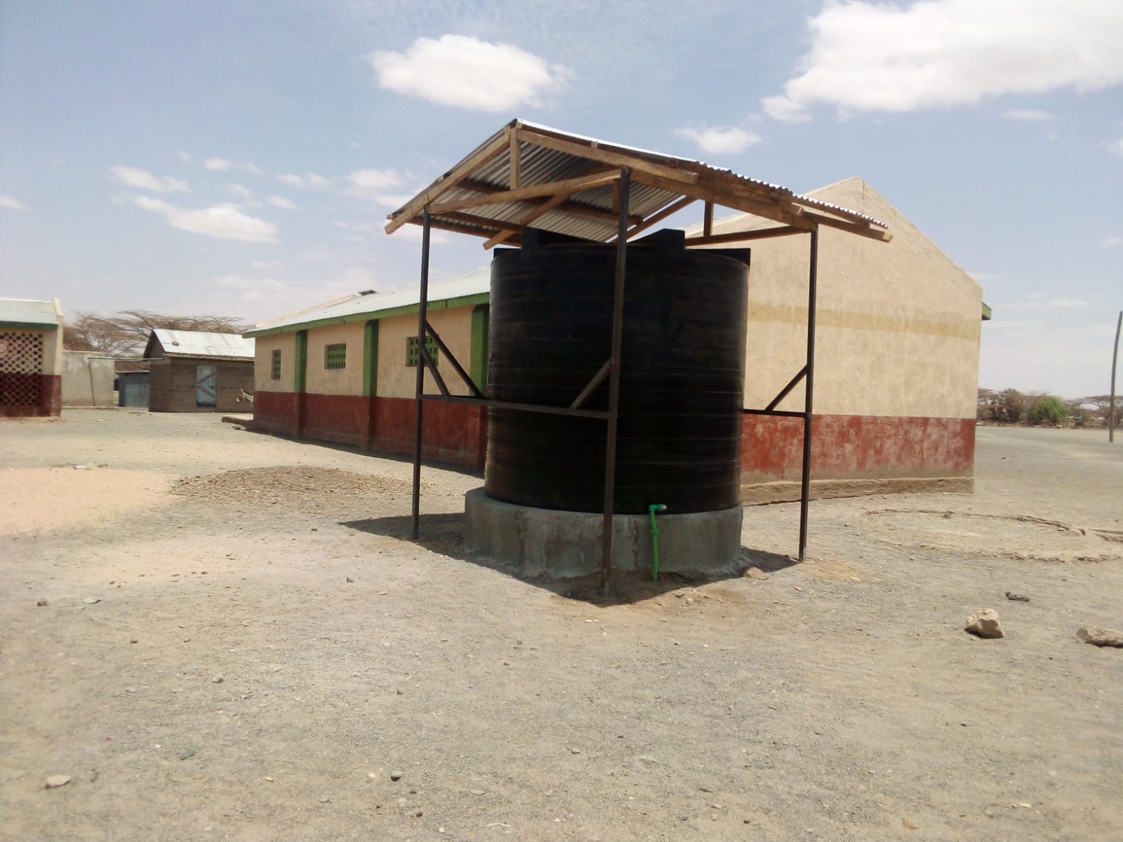 Water tank donation to school